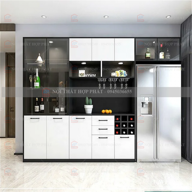 Kệ Bếp Gỗ KBG038 - Tủ Bếp, Tủ Rượu, Tủ Trang Trí Nhà Đẹp